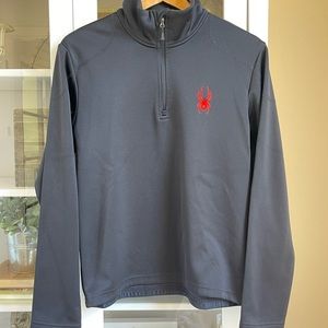 Spyder black fleece lined performance pullover Men’s size Small - 1/4 zip